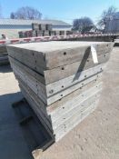 (20) 3' x 4' with 2" Ledge Wall-Ties Smooth Aluminum Concrete Forms 6-12 Hole Pattern. Located in