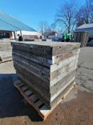 (20) 3' x 4' with 2" Ledge Wall-Ties Smooth Aluminum Concrete Forms 6-12 Hole Pattern. Located in