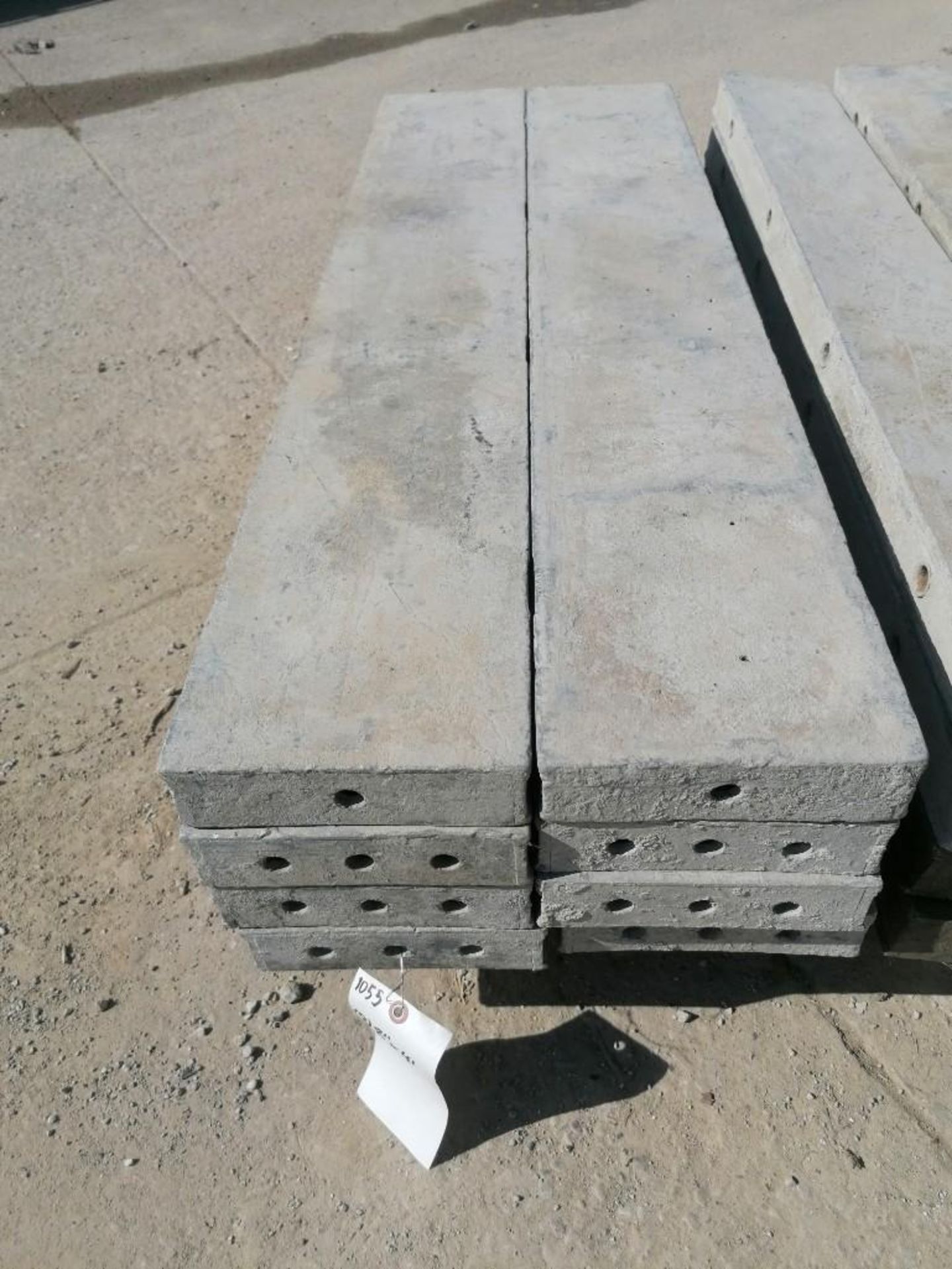 (8) 8" x 4' Wall-Ties Smooth Aluminum Concrete Forms 6-12 Hole Pattern. Located in Mt. Pleasant,