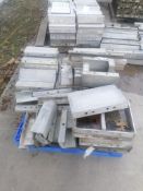 Pallet of 1' & 2' Miscellaneous Wall-Ties Smooth Aluminum Concrete Forms 6-12 Hole Pattern.