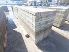 (20) 3' x 8' Wall-Ties Smooth Aluminum Concrete Forms 6-12 Hole Pattern. Located in Mt. Pleasant,