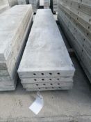 (4) 14" x 8' Wall-Ties Smooth Aluminum Concrete Forms 6-12 Hole Pattern. Located in Mt. Pleasant,