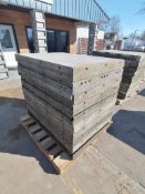 (20) 3' x 4' with 2" Ledge Wall-Ties Smooth Aluminum Concrete Forms 6-12 Hole Pattern. Located in