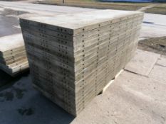 (20) 3' x 8' Wall-Ties Smooth Aluminum Concrete Forms 6-12 Hole Pattern. Located in Mt. Pleasant,