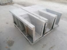 (6) 16" x 18" x 4' Wall-Ties Smooth Aluminum Concrete Forms 6-12 Hole Pattern. Located in Mt.