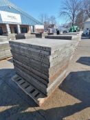 (20) 3' x 4' with 2" Ledge Wall-Ties Smooth Aluminum Concrete Forms 6-12 Hole Pattern. Located in