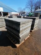 (20) 3' x 4' with 2" Ledge Wall-Ties Smooth Aluminum Concrete Forms 6-12 Hole Pattern. Located in