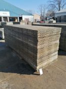 (20) 3' x 10' Wall-Ties Smooth Aluminum Concrete Forms 6-12 Hole Pattern. Located in Mt. Pleasant,