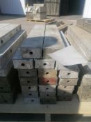 (20) 4" x 2' Wall-Ties Smooth Aluminum Concrete Forms 6-12 Hole Pattern. Located in Mt. Pleasant,