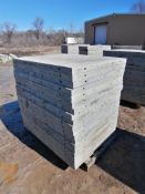 (20) 3' x 4' Wall-Ties Smooth Aluminum Concrete Forms 6-12 Hole Pattern. Located in Ottumwa, IA.