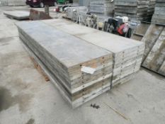 (20) 2' x 9' Laydowns Wall-Ties Smooth Aluminum Concrete Forms 6-12 Hole Pattern. Located in Mt.