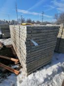 (20) 3' x 8' Wall-Ties Textured Brick Aluminum Concrete Forms 8" Hole Pattern. Located in Des