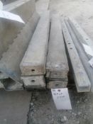 (5) 4" x 4' Wall-Ties Smooth Aluminum Concrete Forms 6-12 Hole Pattern. Located in Mt. Pleasant,