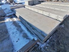 (1) 29" x 8' & (2) 27" x 8' Western Smooth Aluminum Concrete Forms 6-12 Hole Pattern. Located in