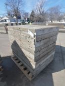 (20) 3' x 4' with 2" Ledge Wall-Ties Smooth Aluminum Concrete Forms 6-12 Hole Pattern. Located in