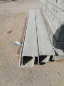(4) 4" x 4" x 4' Full ISC Wall-Ties Smooth Aluminum Concrete Forms 6-12 Hole Pattern. Located in Mt.