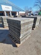 (20) 3' x 4' with 2" Ledge Wall-Ties Smooth Aluminum Concrete Forms 6-12 Hole Pattern. Located in