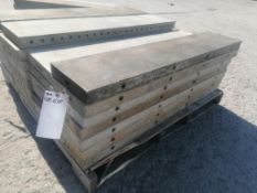 (13) 10" x 4' Wall-Ties Smooth Aluminum Concrete Forms 6-12 Hole Pattern. Located in Mt. Pleasant,