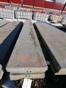 (1) 12" x 8' & (3) 11" x 8' Western Smooth Aluminum Concrete Forms 6-12 Hole Pattern. Located in