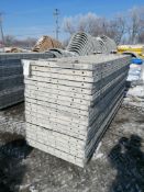 (20) 3' x 9' Wall-Ties Textured Brick Aluminum Concrete Forms 8" Hole Pattern. Located in Des