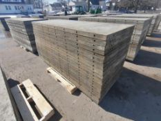 (20) 3' x 8' Wall-Ties Smooth Aluminum Concrete Forms 6-12 Hole Pattern. Located in Mt. Pleasant,