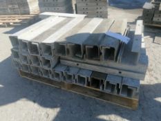 (35) 4" x 4" x 2' Full ISC Wall-Ties Smooth Aluminum Concrete Forms 6-12 Hole Pattern. Located in