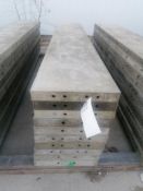 (10) 16" X 8' Wall-Ties Smooth Aluminum Concrete Forms 6-12 Hole Pattern. Located in Mt. Pleasant,