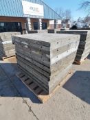 (20) 3' x 4' with 2" Ledge Wall-Ties Smooth Aluminum Concrete Forms 6-12 Hole Pattern. Located in