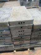 (10) 10" x 2' Wall-Ties Smooth Aluminum Concrete Forms 6-12 Hole Pattern. Located in Mt. Pleasant,