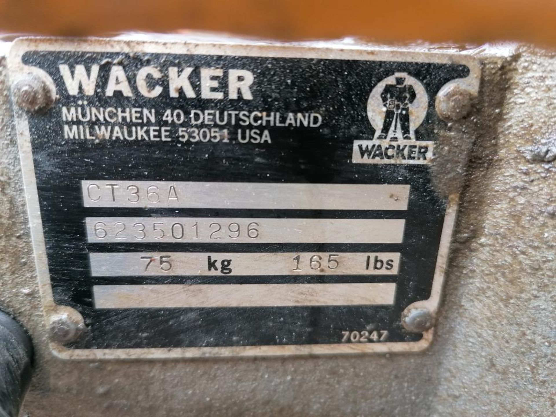 (1) 36" Wacker Neuson CT36A Walk-Behind Trowel, Serial #623501296 with Honda GX 140 5.0 HP Engine. - Image 10 of 11