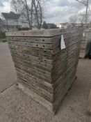 (20) 3' x 4' Wall-Ties Textured Brick Aluminum Concrete Forms 8" Hole Pattern. Located in Mt.