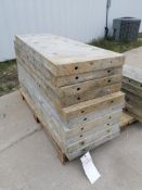 (10) 16" x 4' Wall-Ties Smooth Aluminum Concrete Forms 8" Hole Pattern. Located in Mt. Pleasant,