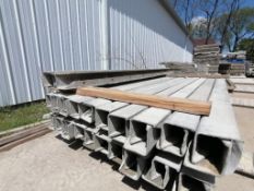 (13) 4" x 4" x 8' Wall-Ties Smooth Aluminum Concrete Forms 6-12 Hole Pattern. Located in Mt.