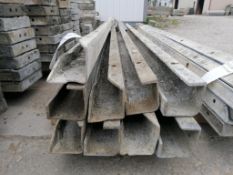 (9) 4" x 4" x 8' ISC Wall-Ties Smooth Aluminum Concrete Forms 8" Hole Pattern. Located in Mt.