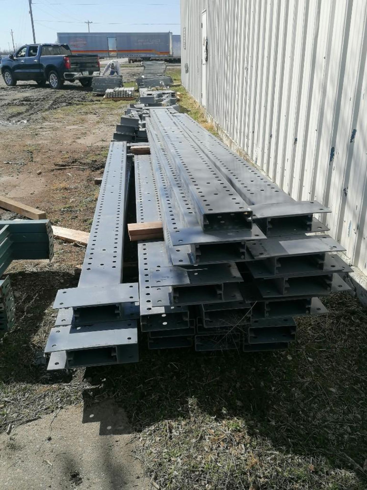 (20) 15' x 9 1/2" x 4" Upright Cantilever Rack, (40) 5' 1" Legs, (50) 4' Arms & (3) Buckets of - Image 4 of 26