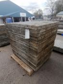 (20) 3' x 4' Wall-Ties Textured Brick Aluminum Concrete Forms 8" Hole Pattern. Located in Mt.