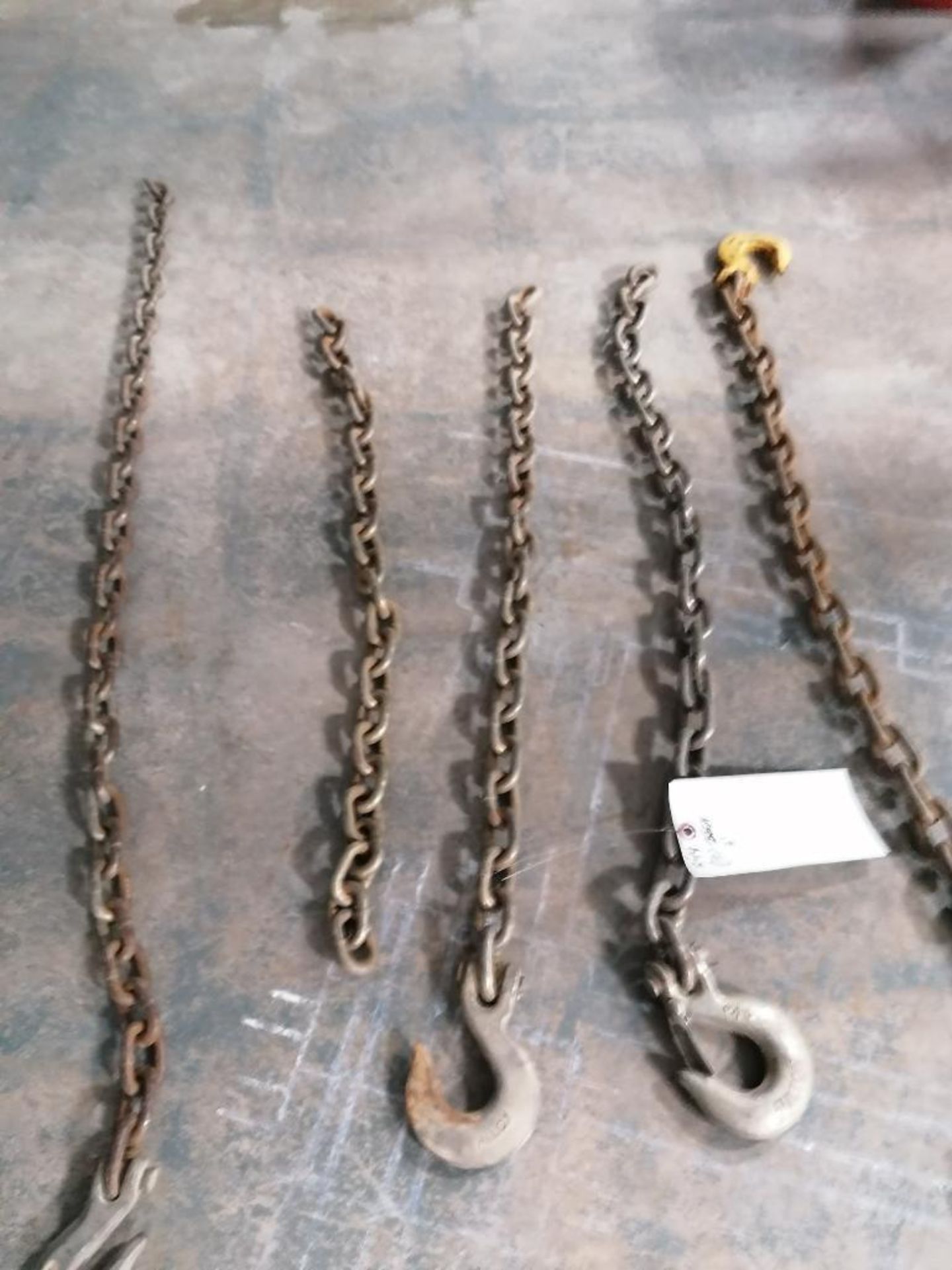 (7) 3/8" x 3' Chains with Hooks. Located in Mt. Pleasant, IA. - Image 6 of 12