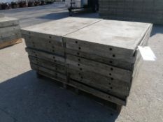 (20) 3' x 2' with 2" Ledge Wall-Ties Smooth Aluminum Concrete Forms 6-12 Hole Pattern. Located in