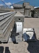 (8) 4" x 8' Wall-Ties Smooth Aluminum Concrete Forms 6-12 Hole Pattern. Located in Mt. Pleasant,