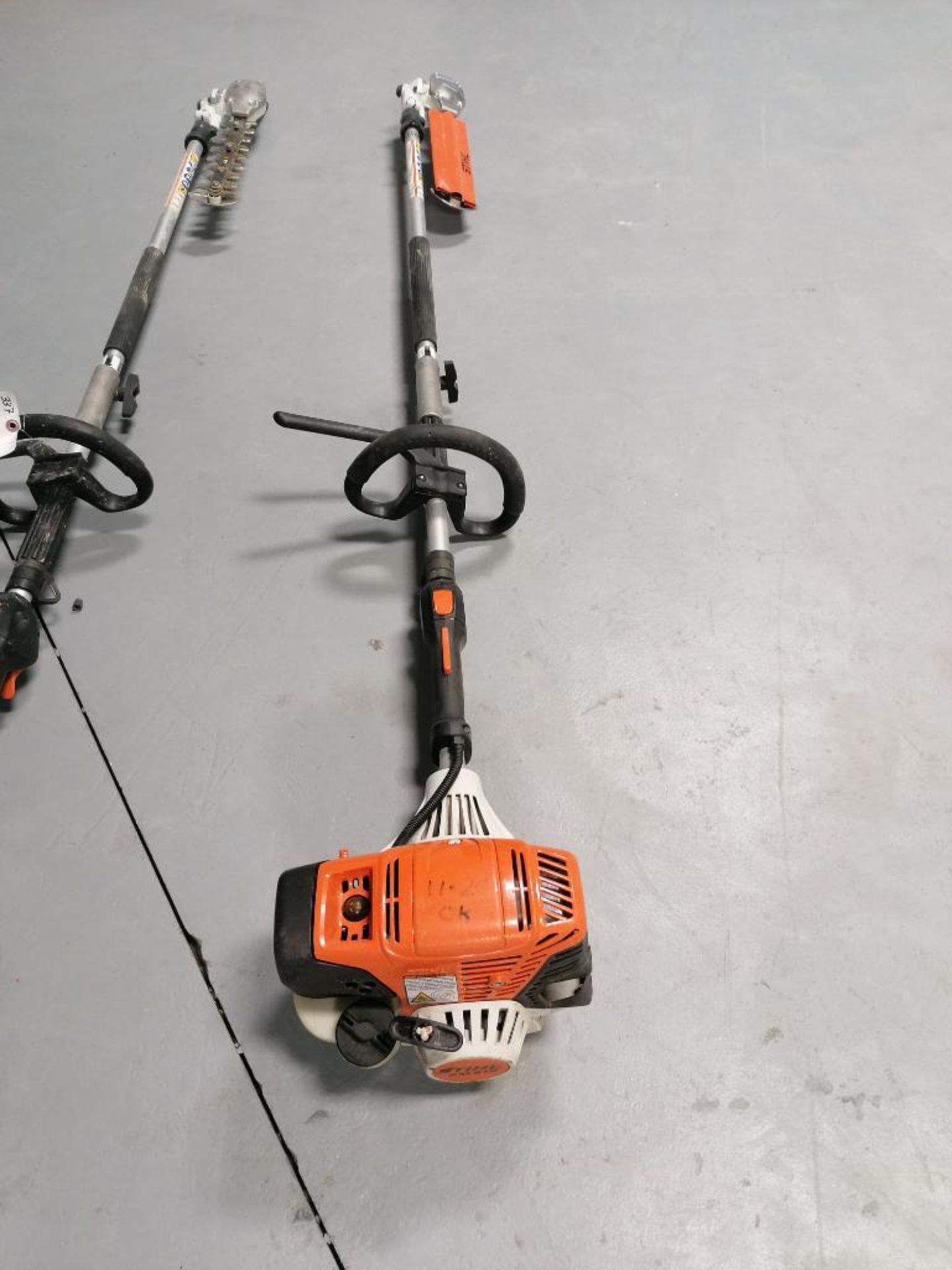 (2) Stihl KM91R with FH-KM 145 Adjustable Power Scythe. Located in Mt. Pleasant, IA. - Image 4 of 7