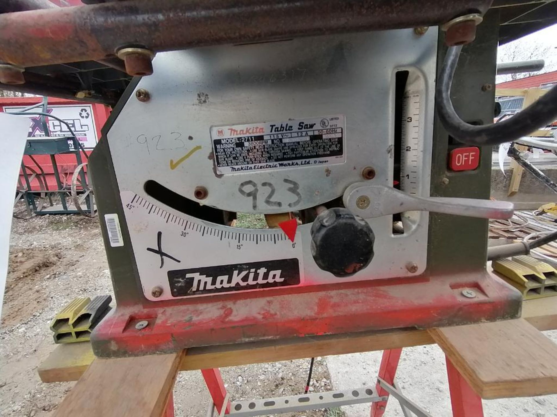 (1) Makita SawStop Table Saw, Model 2711, Serial #033159F. Located in Waukegan, IL. - Image 7 of 7