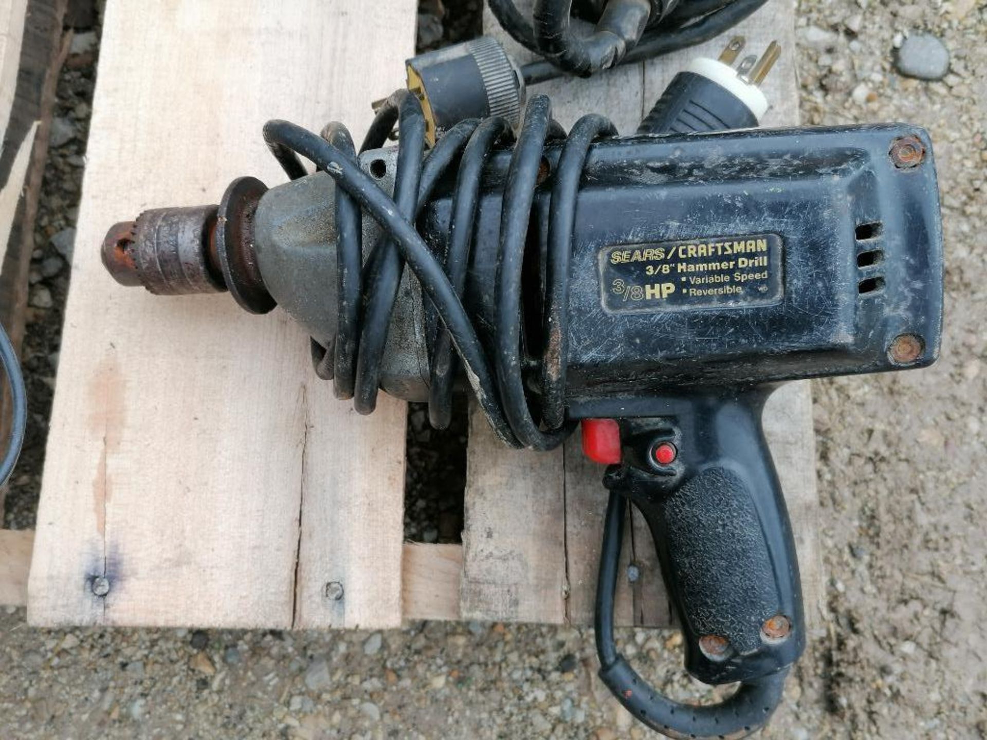 (1) Sear Craftsman 3/8" Hammer Drill, (1) Black & Decker, (1) Milwaukee & (1) AEG Drills Corded. - Image 2 of 4