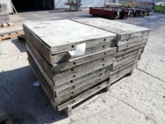 (20) 3' x 2' with 2" Ledge Wall-Ties Smooth Aluminum Concrete Forms 6-12 Hole Pattern. Located in