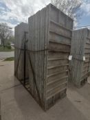 (30) 3' x 8' Wall-Ties Smooth Aluminum Concrete Forms 8" Hole Pattern, Basket is included. Located