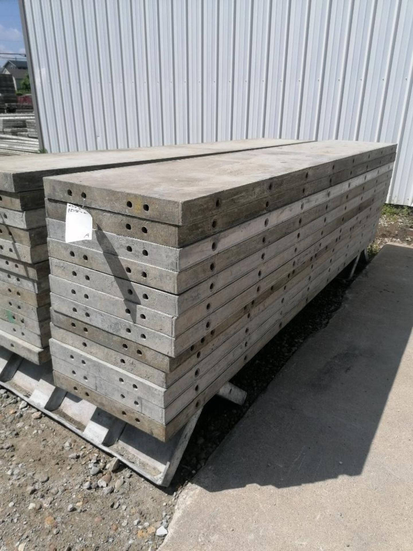 (12) 18" x 8' Wall-Ties Smooth Aluminum Concrete Forms 6-12 Hole Pattern. Located in Mt. Pleasant,