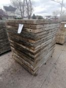 (20) 3' x 4' Wall-Ties Textured Brick Aluminum Concrete Forms 8" Hole Pattern. Located in Mt.