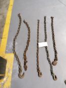(5) 3/8" x 3' Chains with Hooks. Located in Mt. Pleasant, IA.