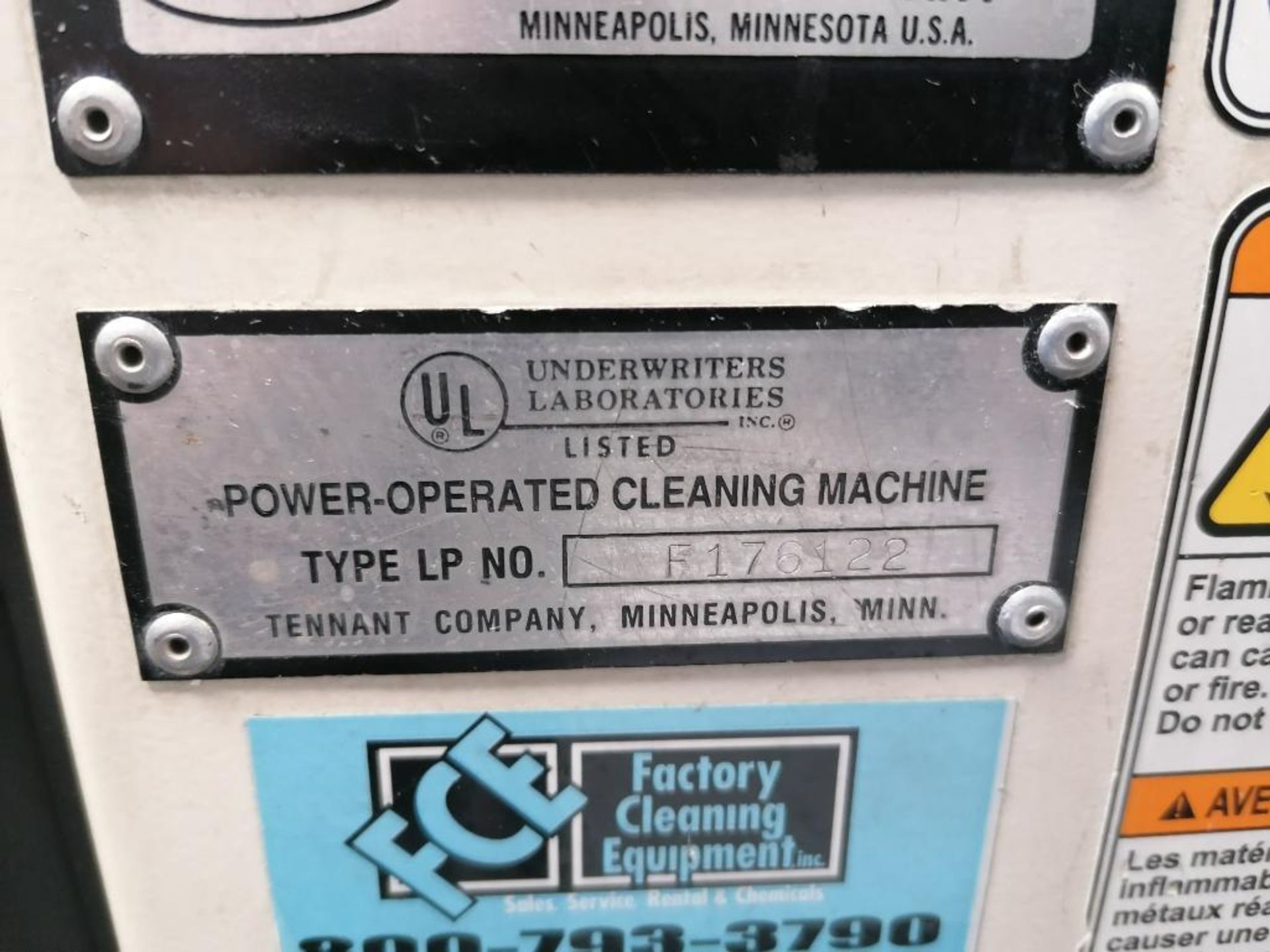 (1) Tennant Scrubber 8210, Type LP F176122, Serial #8210-10201. Located in Mt. Pleasant, IA. - Image 12 of 31
