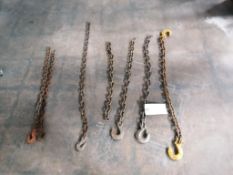 (7) 3/8" x 3' Chains with Hooks. Located in Mt. Pleasant, IA.