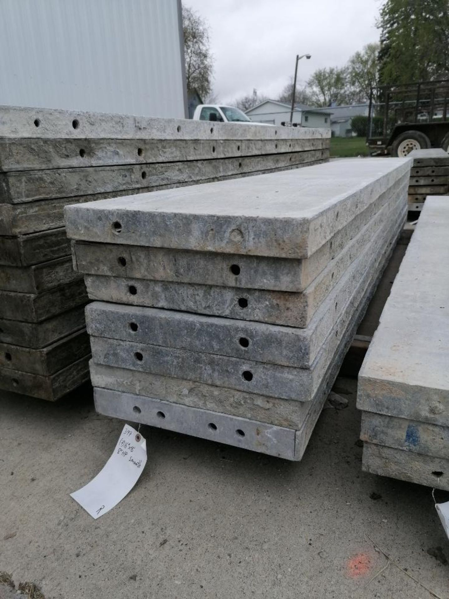 (7) 16" x 8' Wall-Ties Smooth Aluminum Concrete Forms 8" Hole Pattern. Located in Mt. Pleasant, IA. - Image 2 of 3